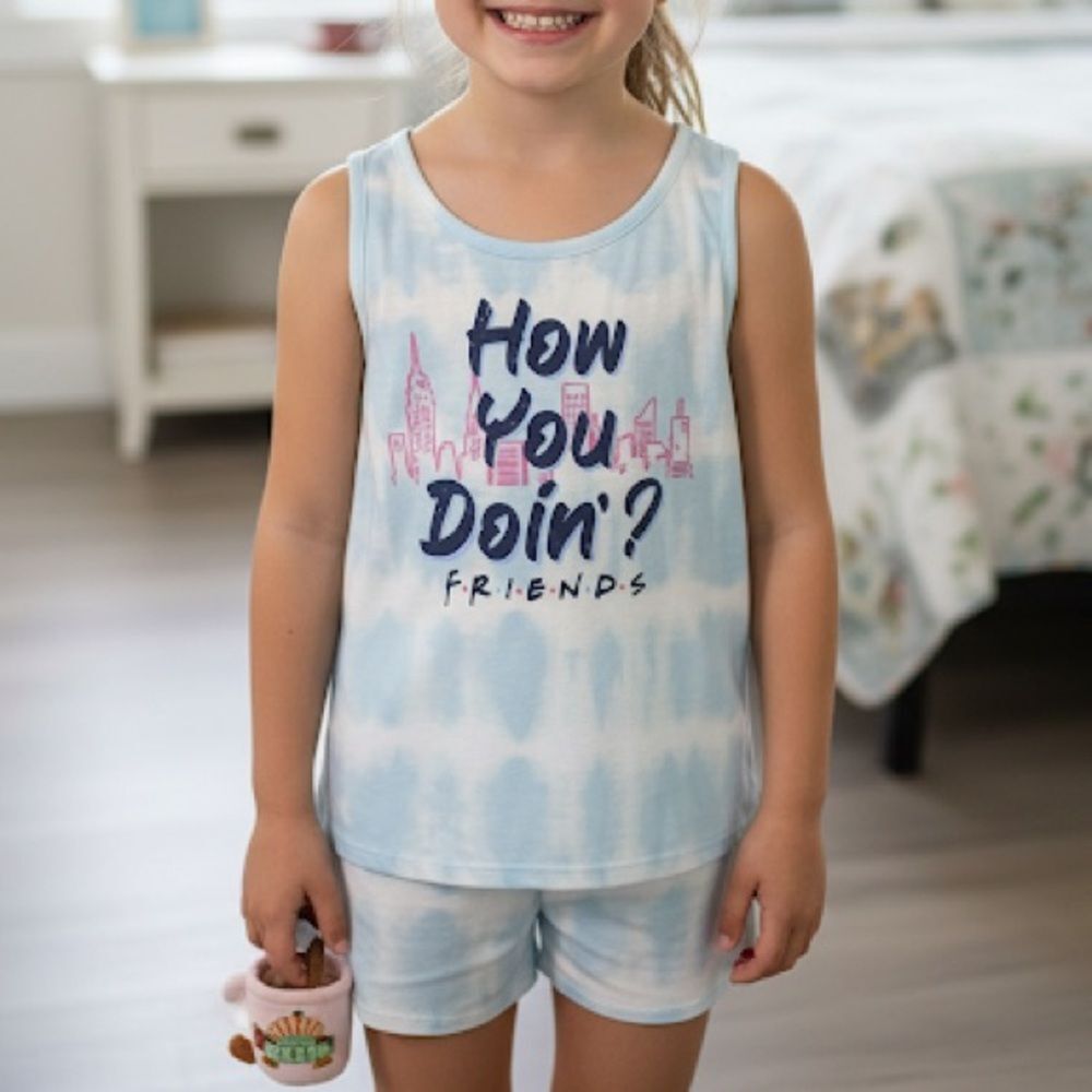 Friends How You Doin'? 2 Piece Pajama Set PJs Girls Small 6/6X TV Show Joey